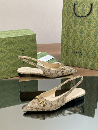 ua G*u*i women's horsebit slingback ballet flat