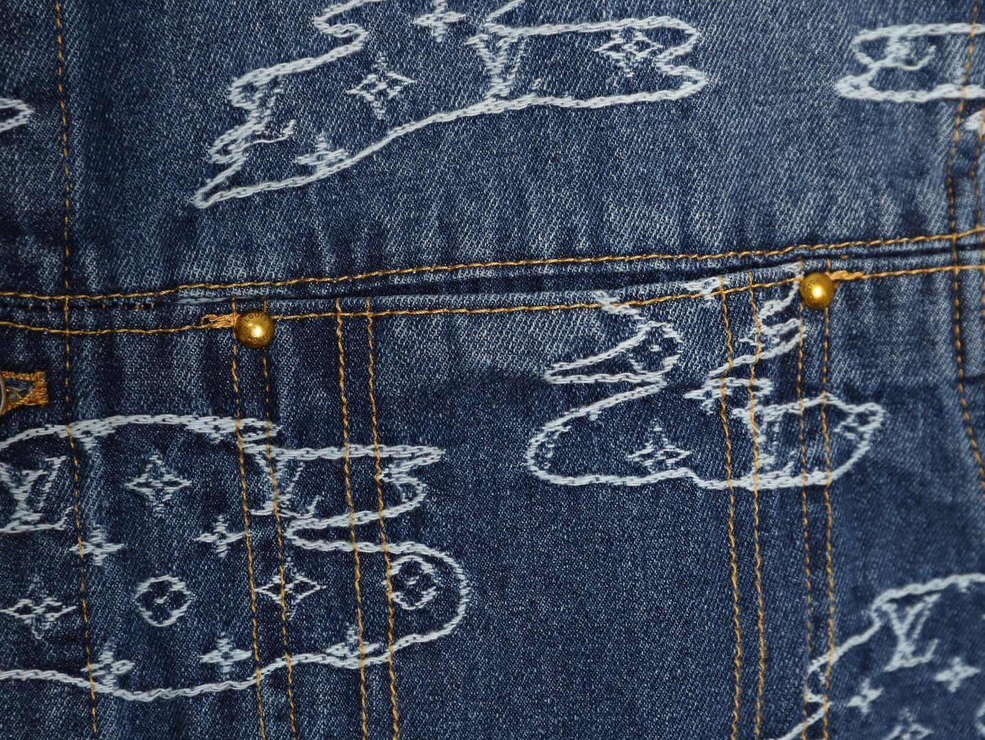 l0*is V*t0n 25fw denim jacket suit