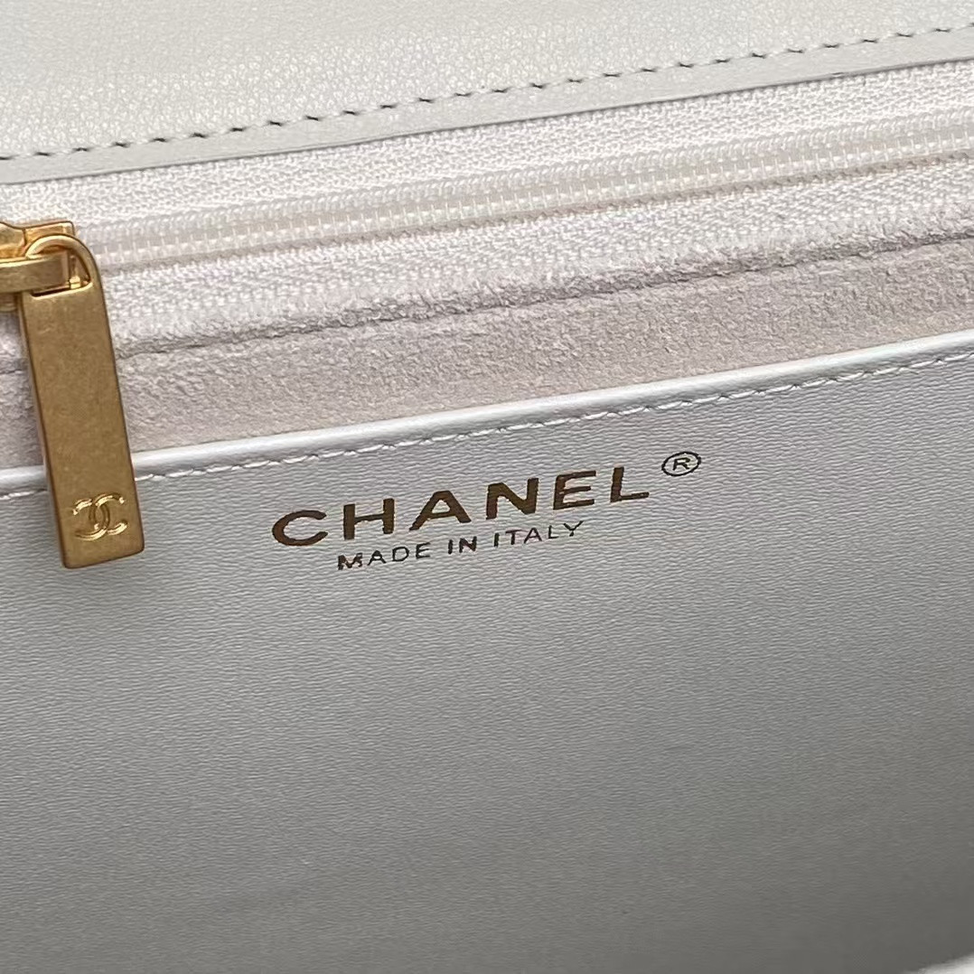 Ch*el maxi flap bag with top handle 26x37x10cm