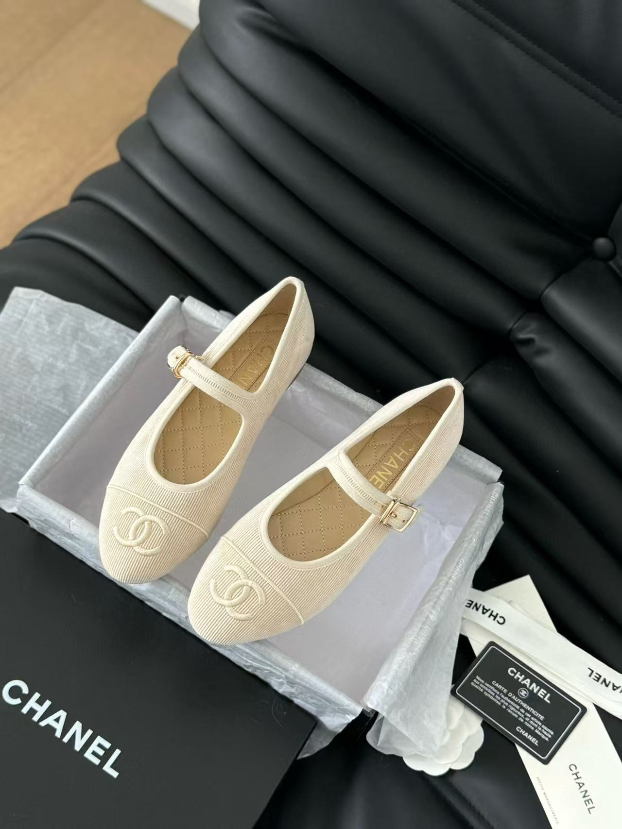 ua Ch*el mary janes cotton & silk