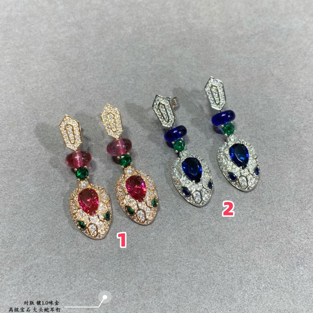 B*l*ai big head snake earrings