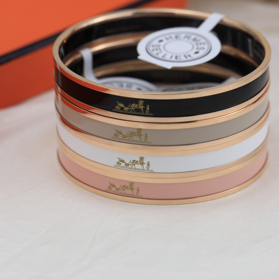 H**mes enamel bracelet(customized products cannot be returned or exchanged)