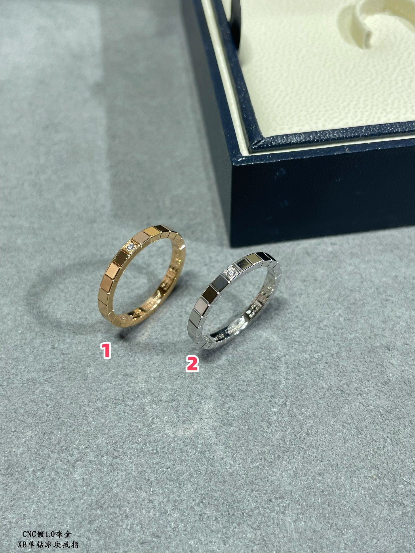 chopard single Di*m*nd ice cube ring