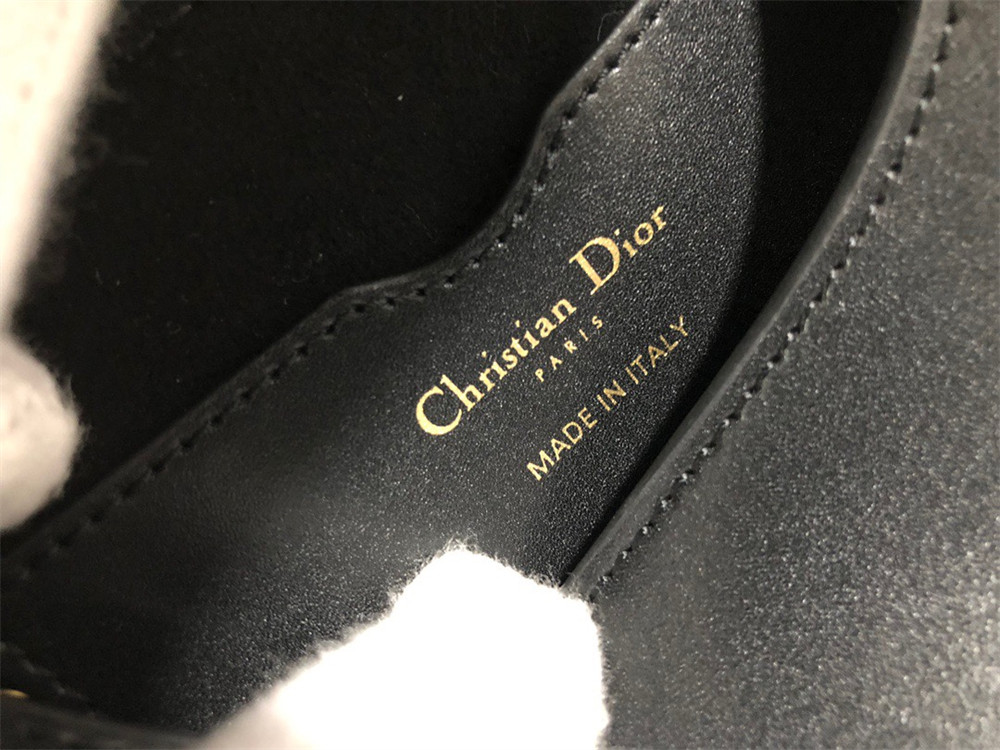 medium D*or bobby bag black box calfskin