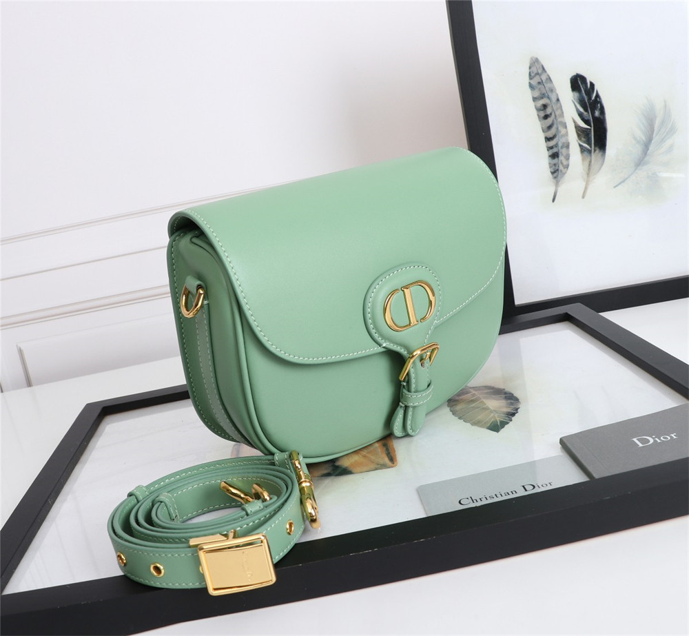 medium D*or bobby bag green box calfskin