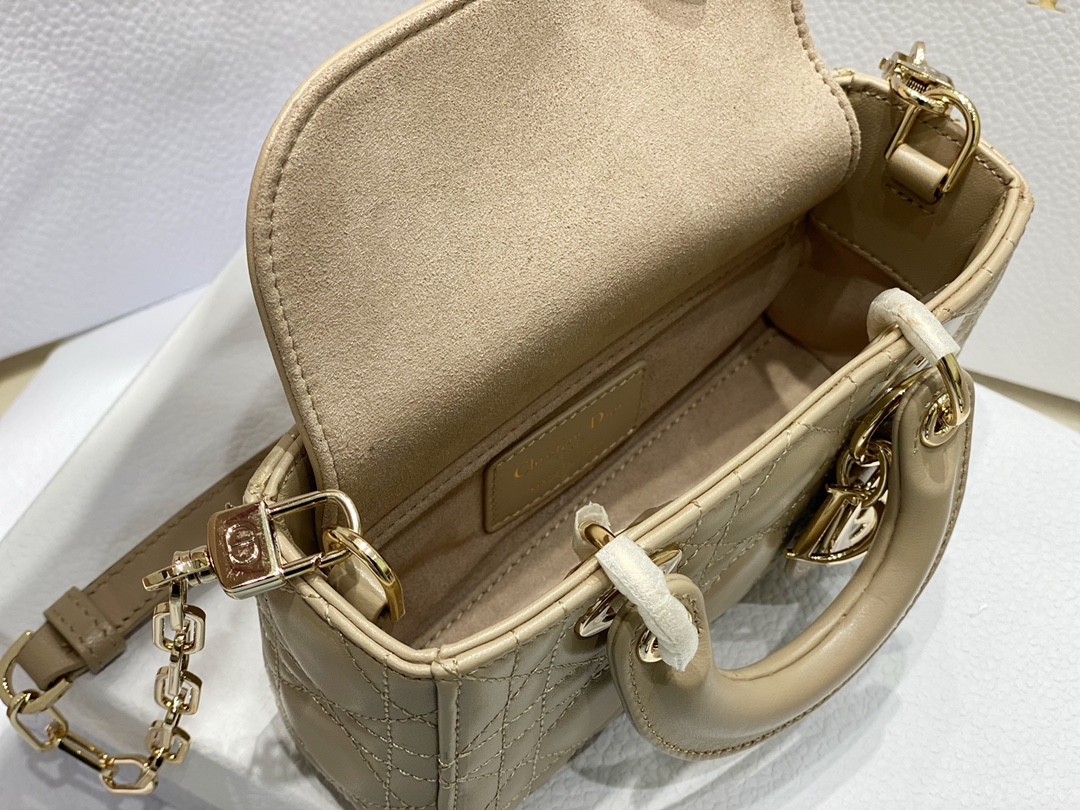 D*or mini lady d-joy bag biscuit 16 x 9 x 5 cm