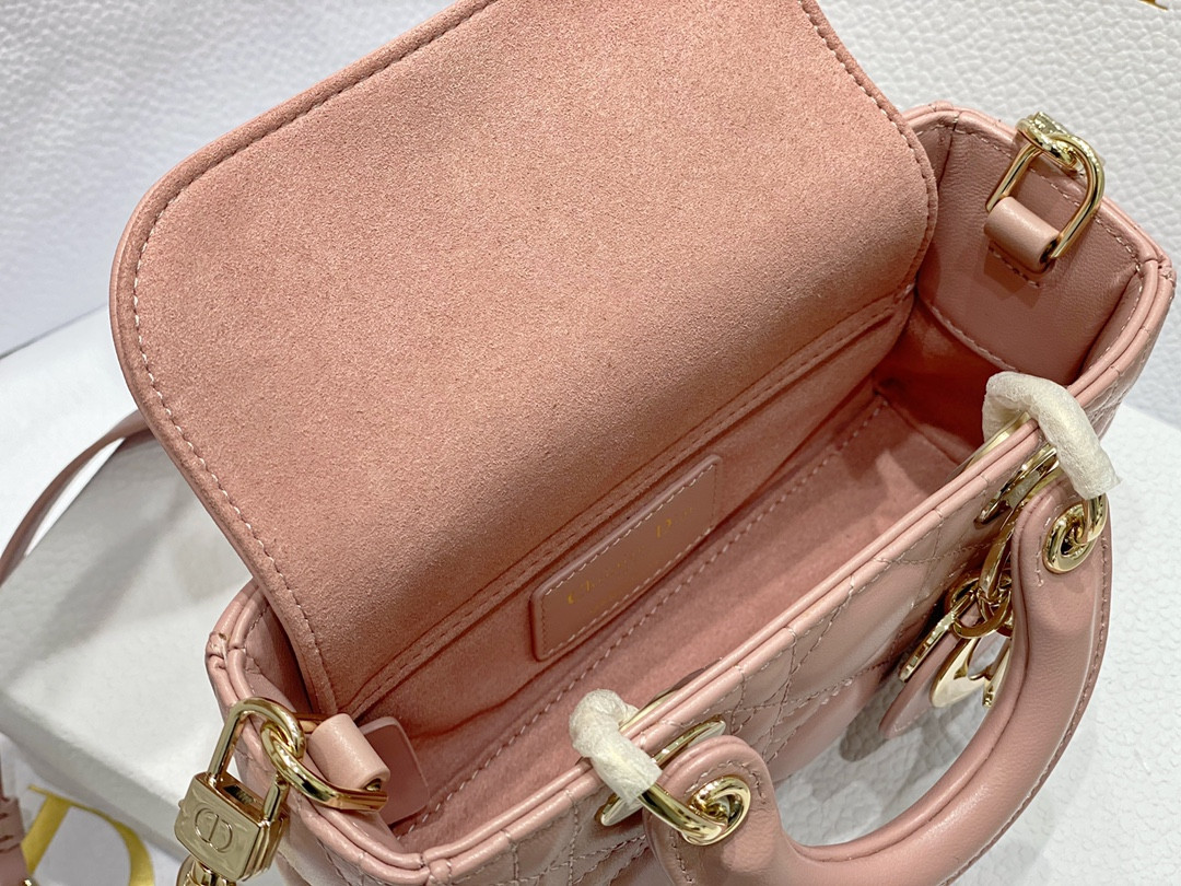 D*or mini lady d-joy bag pink 16 x 9 x 5 cm
