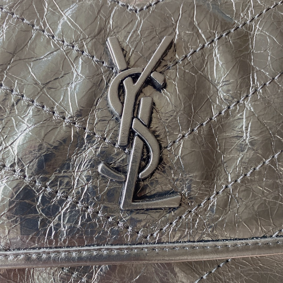 Y*L niki baby in vintage leather noir 8.2 x 6 x 2.9 inches