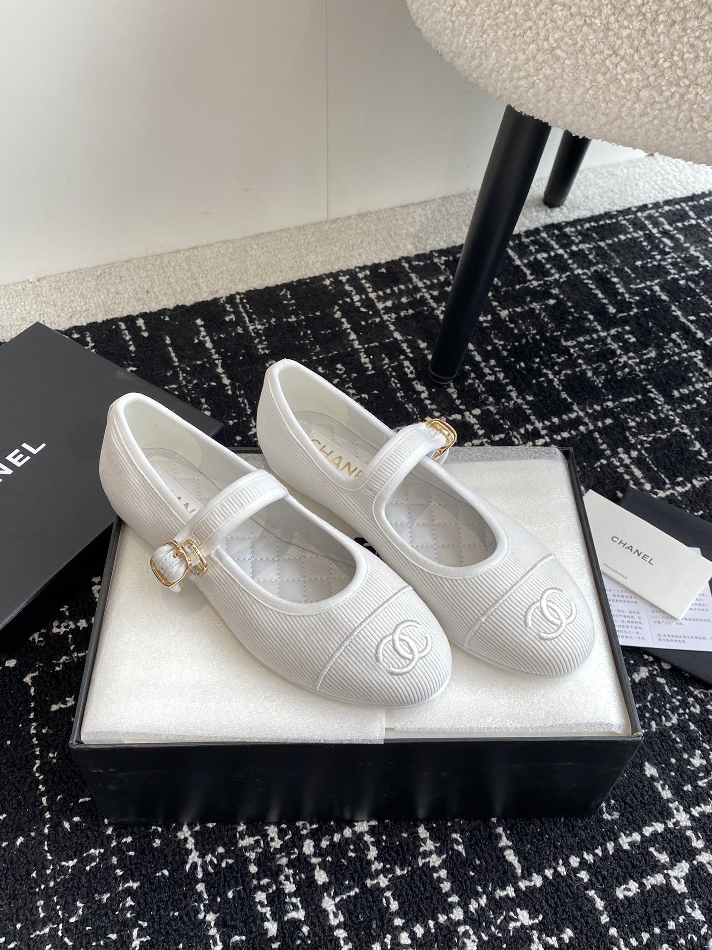 ua Ch*el mary janes cotton & silk