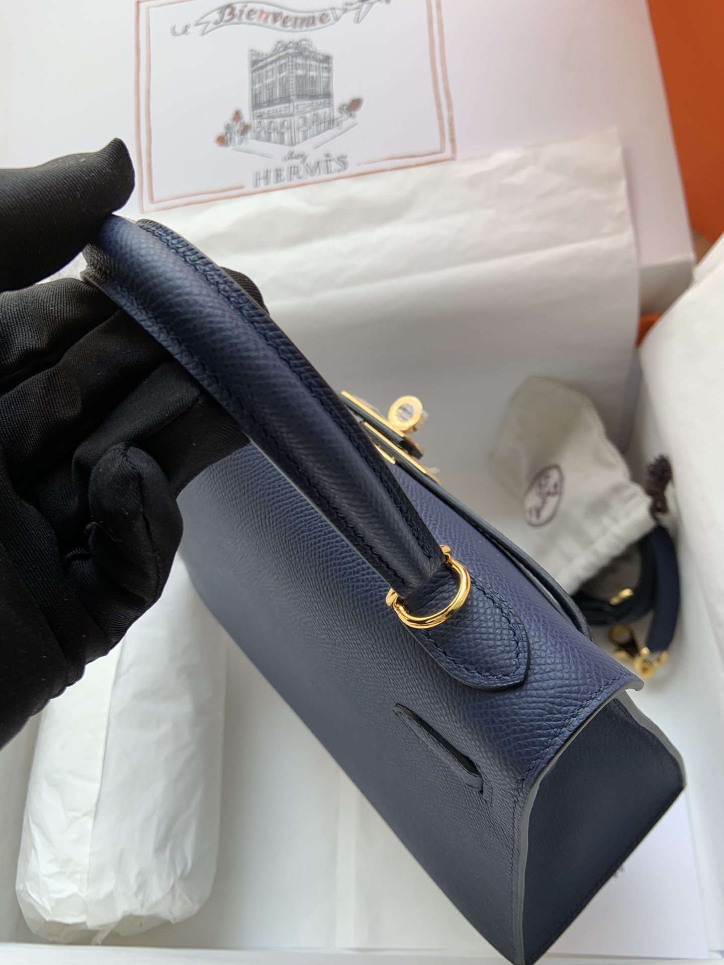 HERMÈS Kelly Gold-tone Hardware 25 28