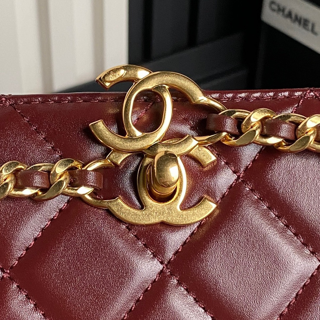 Ch*el 24k handbag 16×21×7cm
