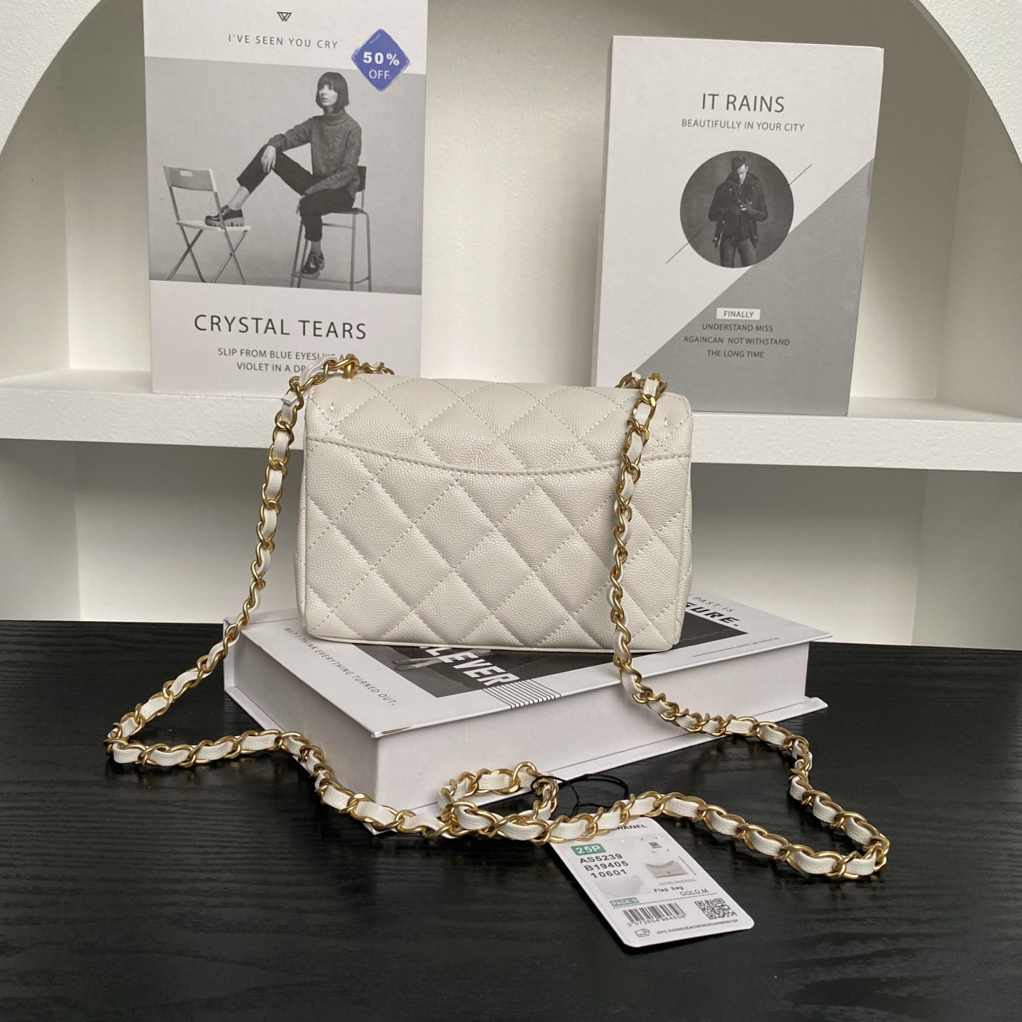 Ch*el flap handbag as5239 18×13×5.5cm