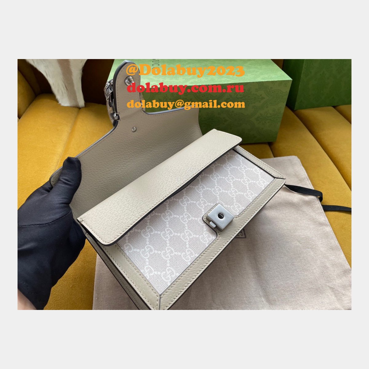 Replica Gucci #499623 Dionysus Designer Velvet Shoulder Bag