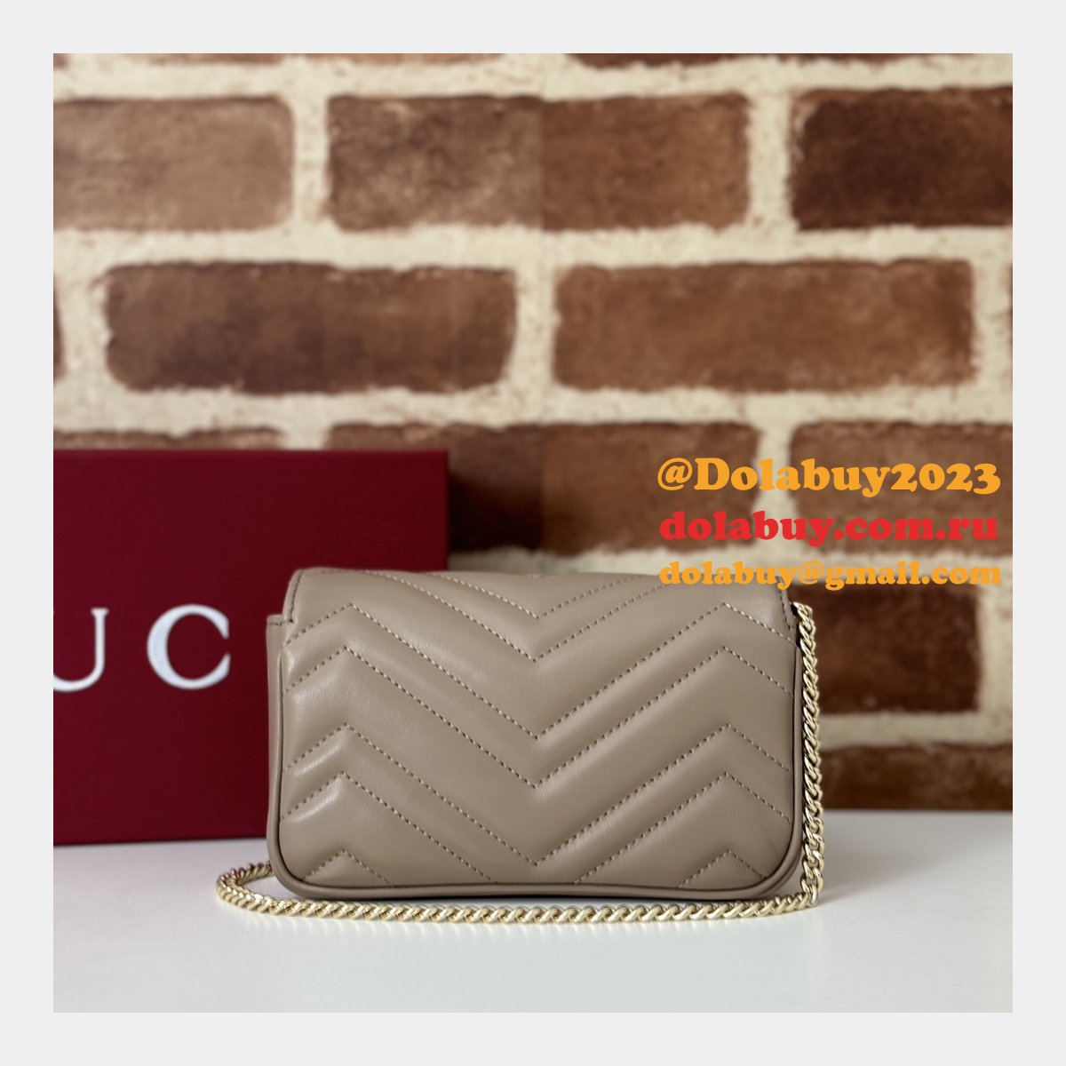 7 Star Gucci Replicas 476433 GG Marmont Super Crossbody Bag