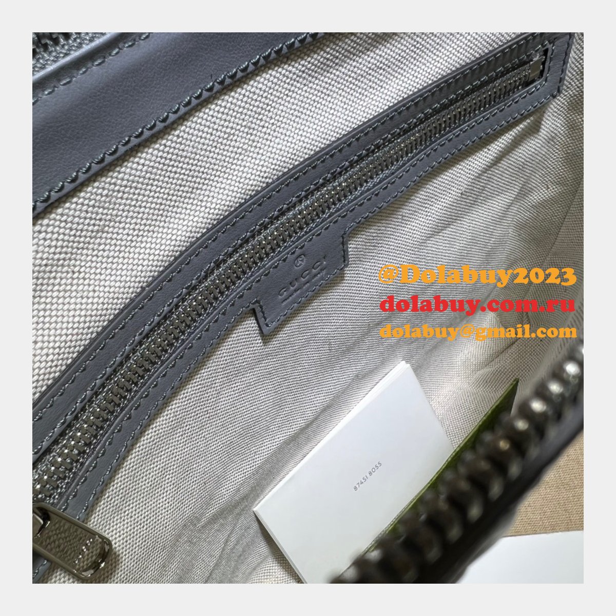 we offer high-quality fake black G*u*i signature messenger 406410 bag