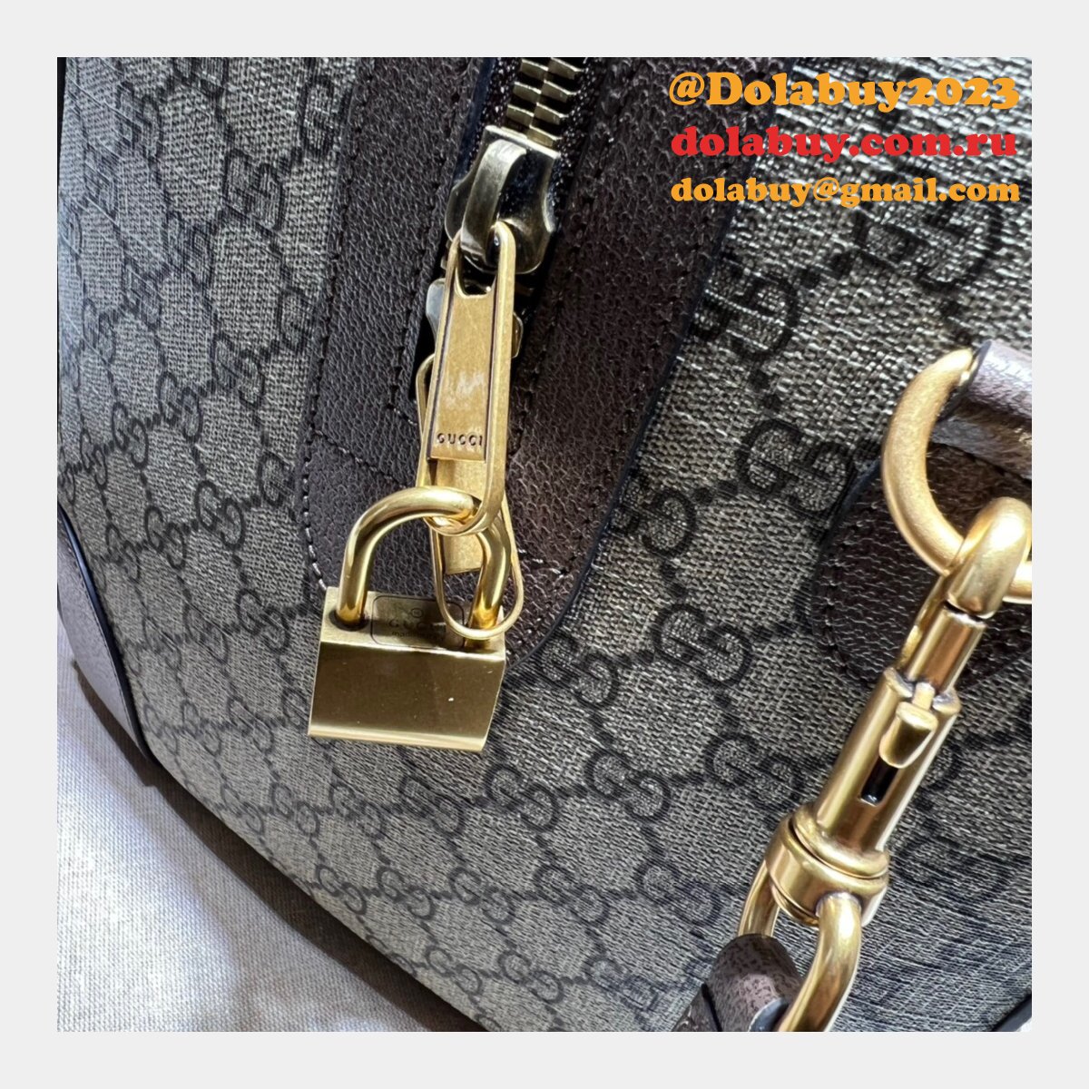 Gucci Our Replica Ophidia 681295 GG Supreme Duffle Tote Bag