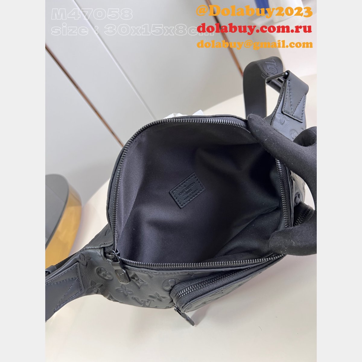 Rush Bumbag Belts M47058 Black Louis Vuitton Copy Shoulder Bags