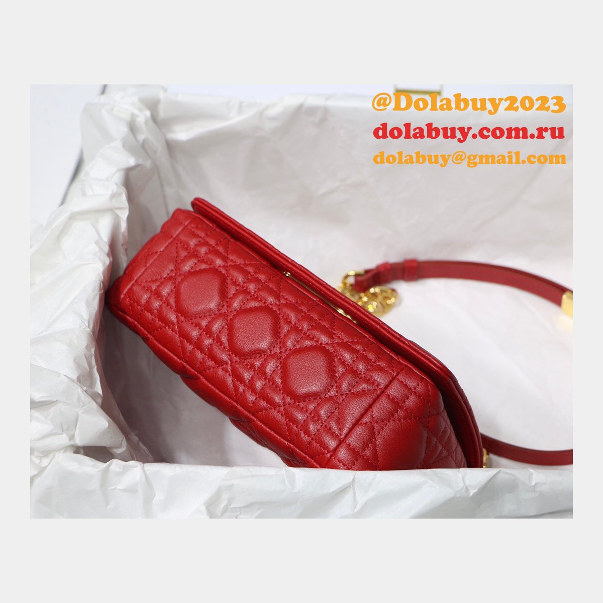 Knockoff Dior Caro High Quality Red Bag