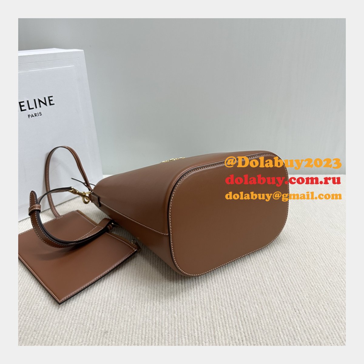 7 Star Celine Triomphe Louise Bucket Bag 116613