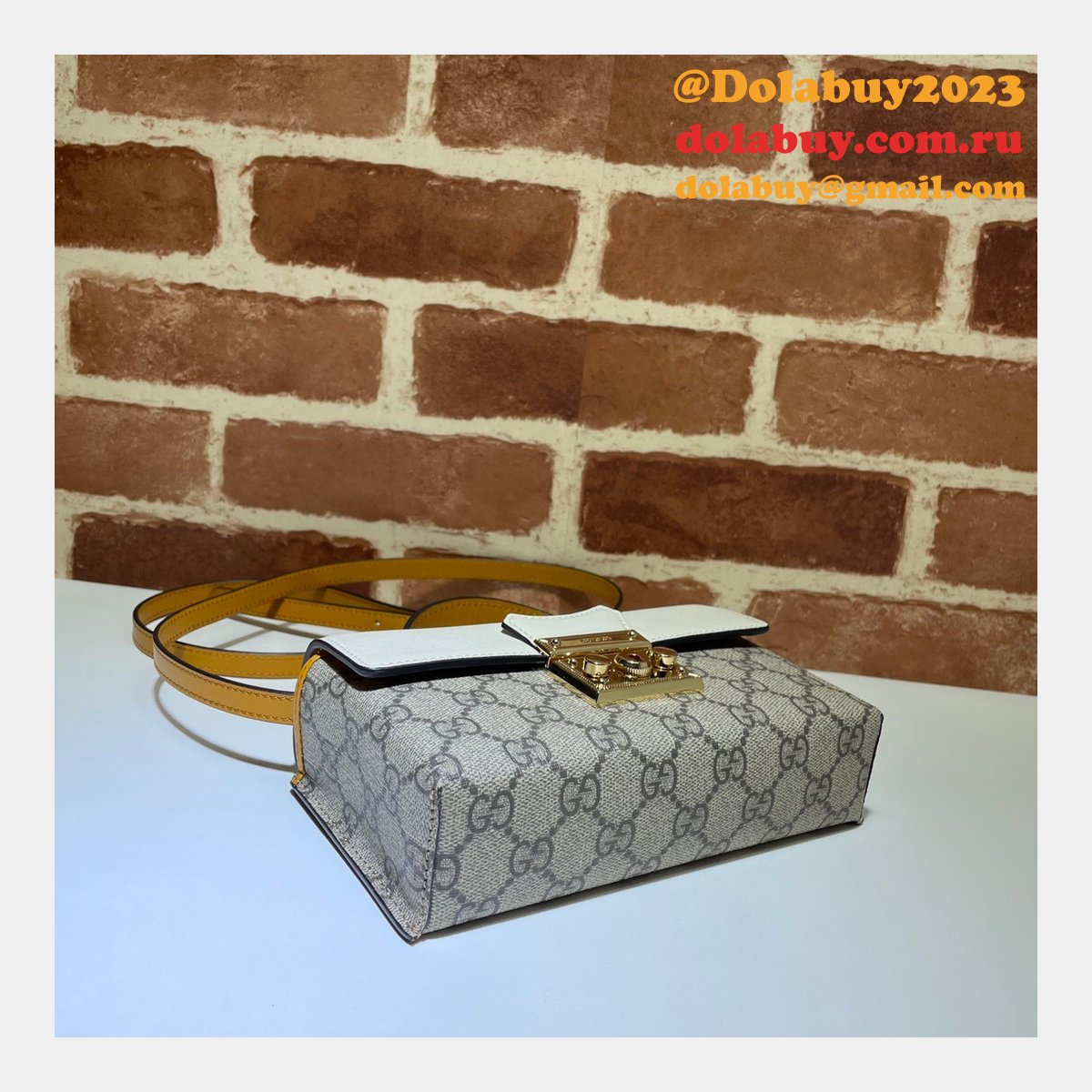 Gucci Replica 7 Star 652683 Padlock mini bag GG Supreme Cheap