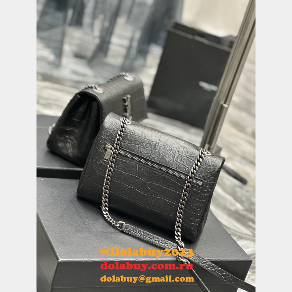 YSL Duplicate 738820/738819 West Hollywood Shoulder AAA+ Bag