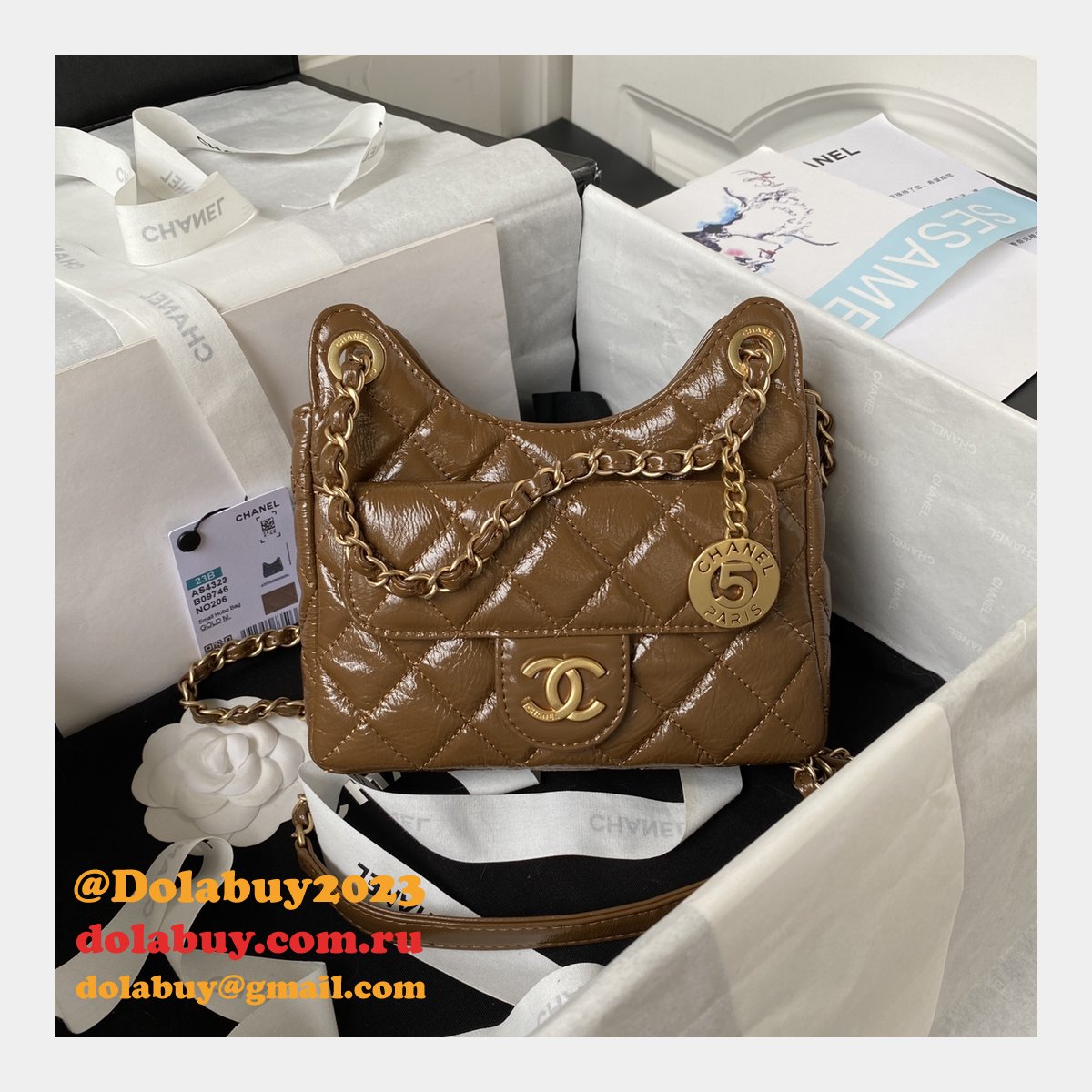 High Quality 1:1 Mirror Hobo Velvet Fashion AS4323 Replica Bag