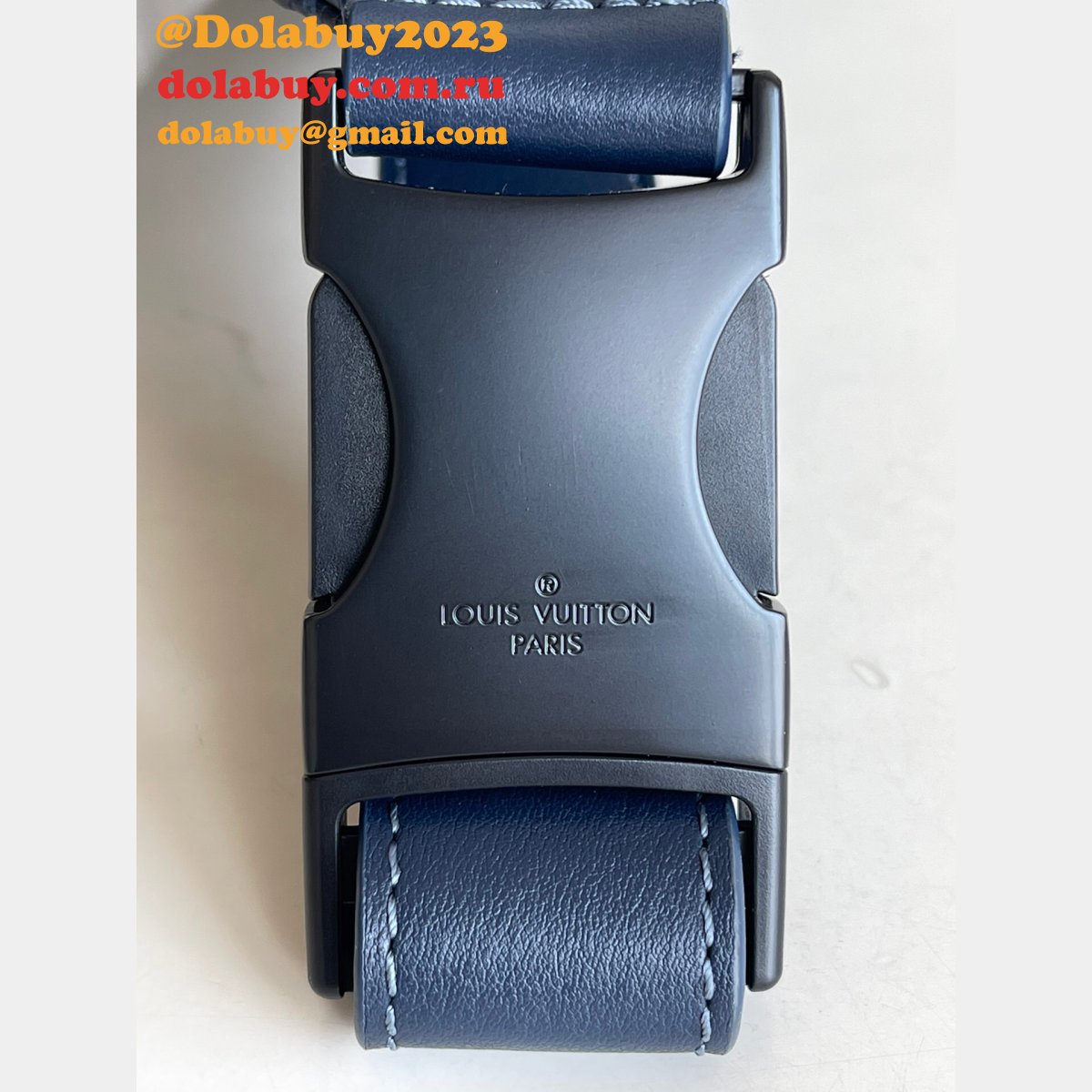 Louis Vuitton Replica China M45729 Discovery Bumbag PM Monogram Shadow Blue Bags