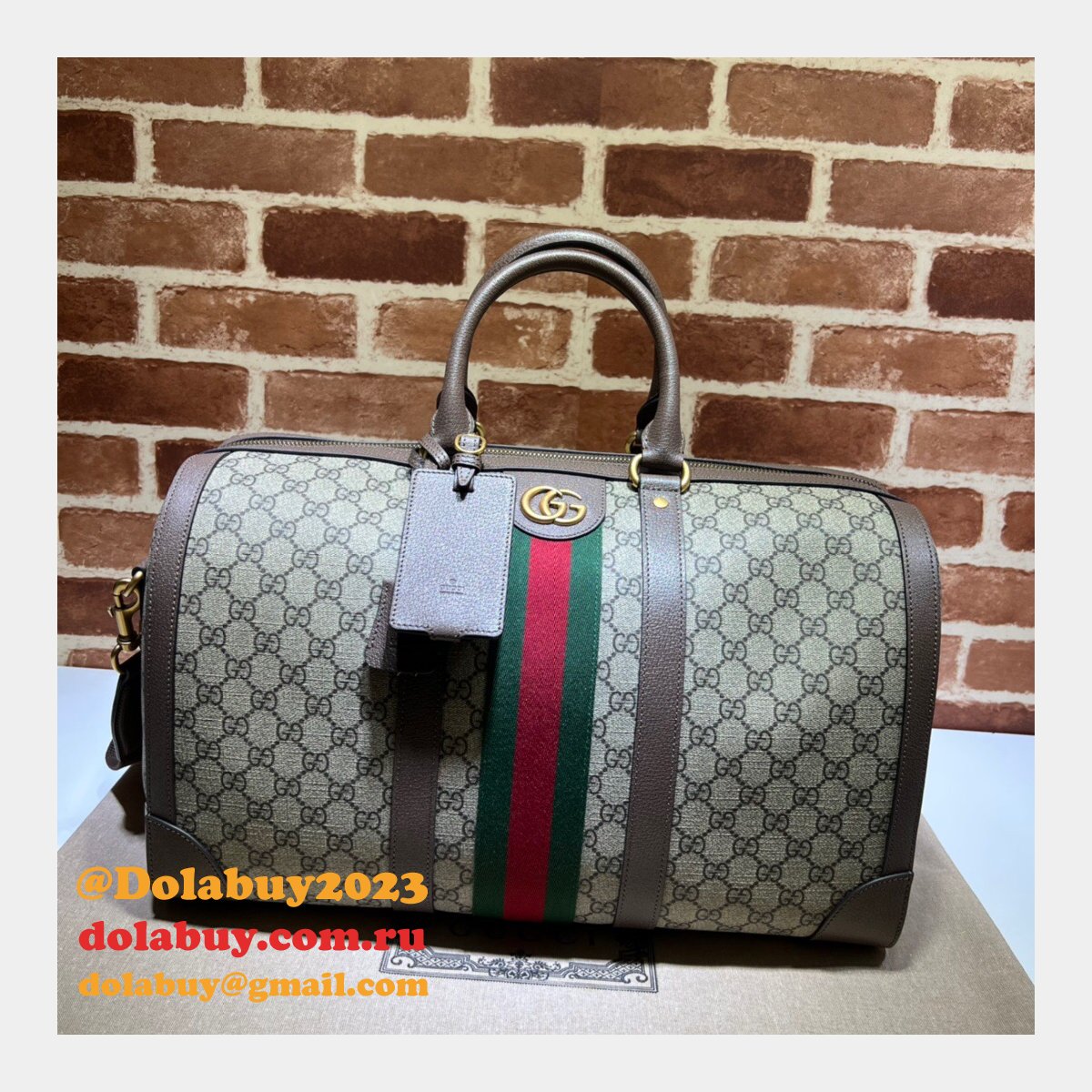 Gucci Our Replica Ophidia 681295 GG Supreme Duffle Tote Bag