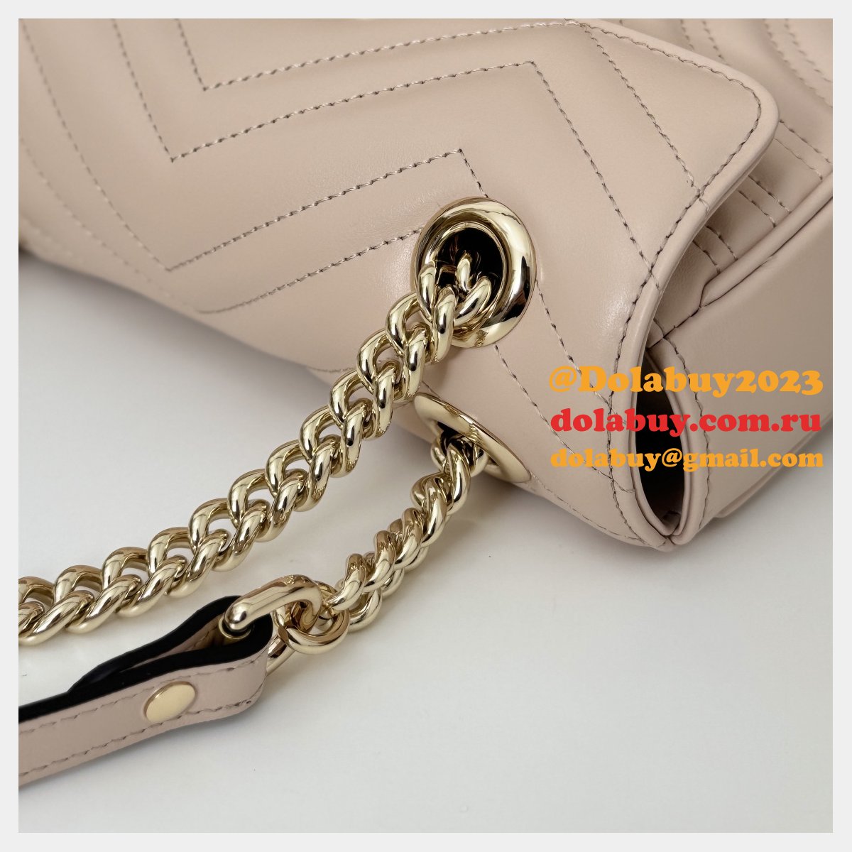 Gucci Top Quality 446744 GG Marmont Crossbody Matelassé Bag