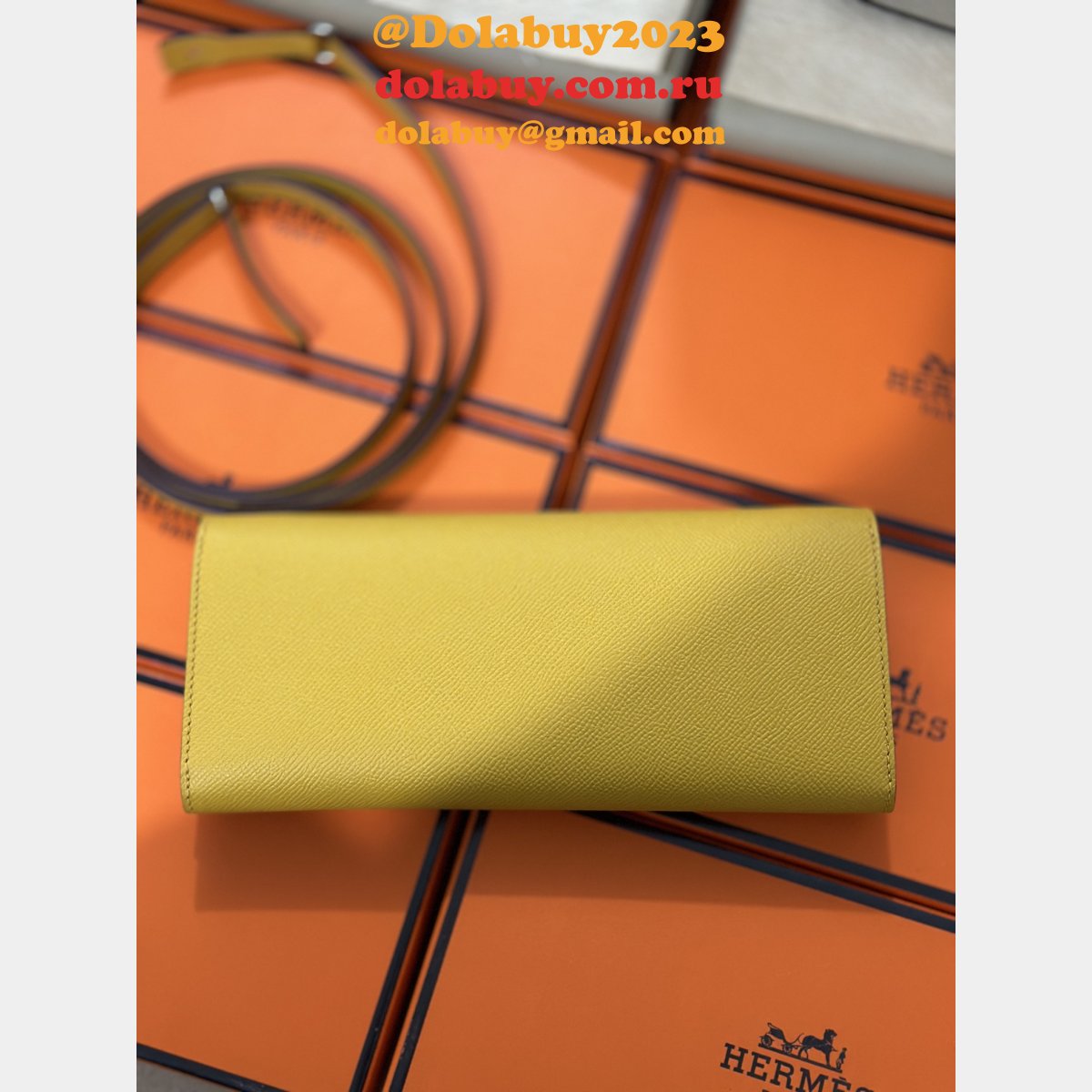 Luxury Hermes D Ancre to go clutch Epsom bag