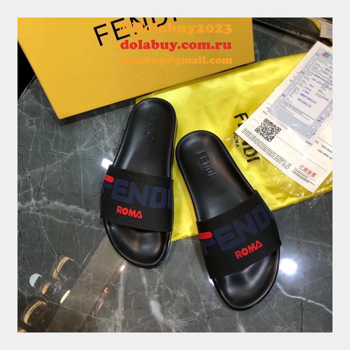 Fashion Fendi casual Slippers