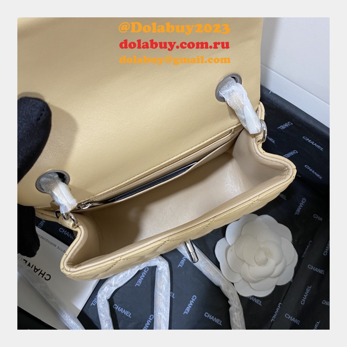 Fashion CC 1115 Lambskin Flap Bag 17cm