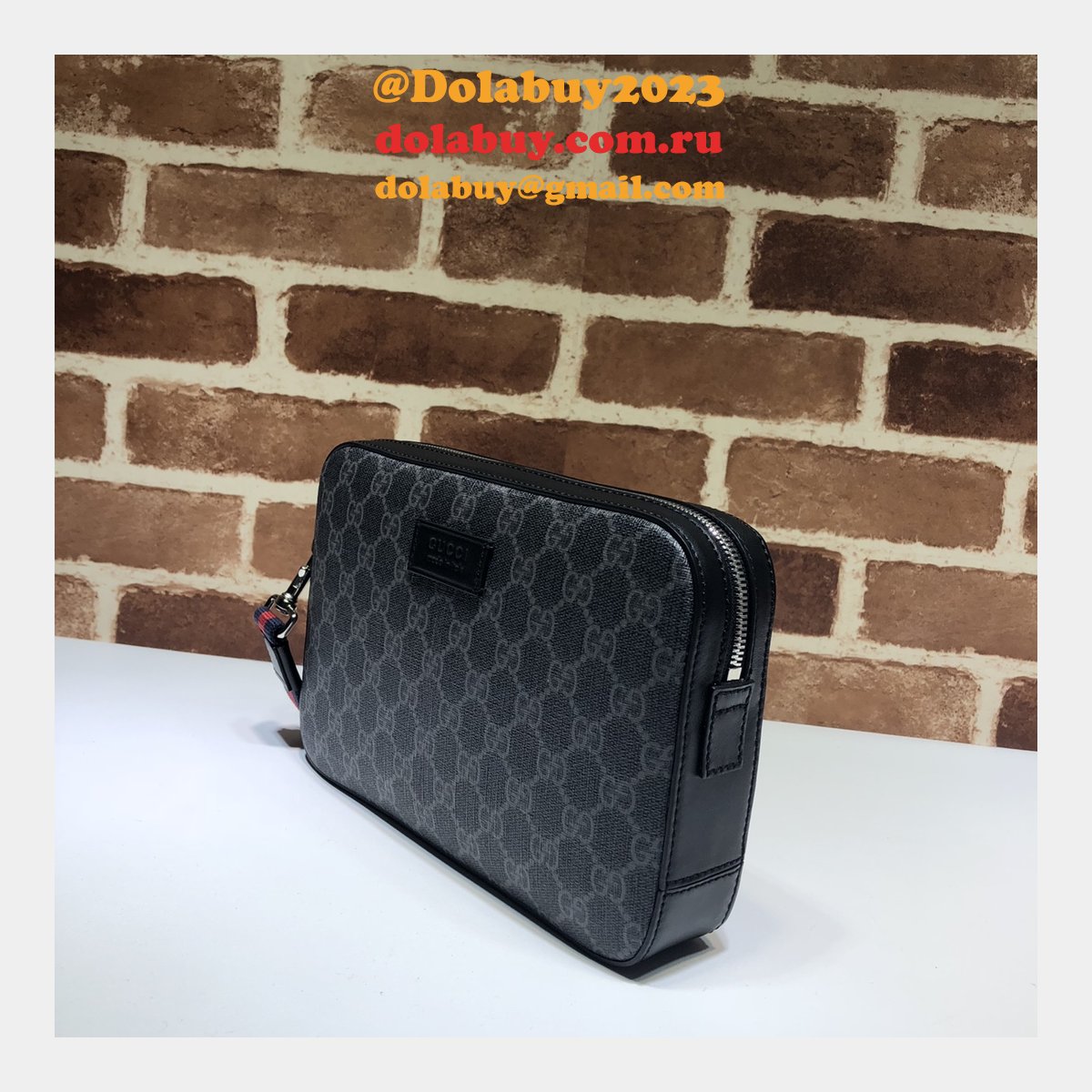Designer GG Black Mens Top Quality 495562 Gucci Replica Bag