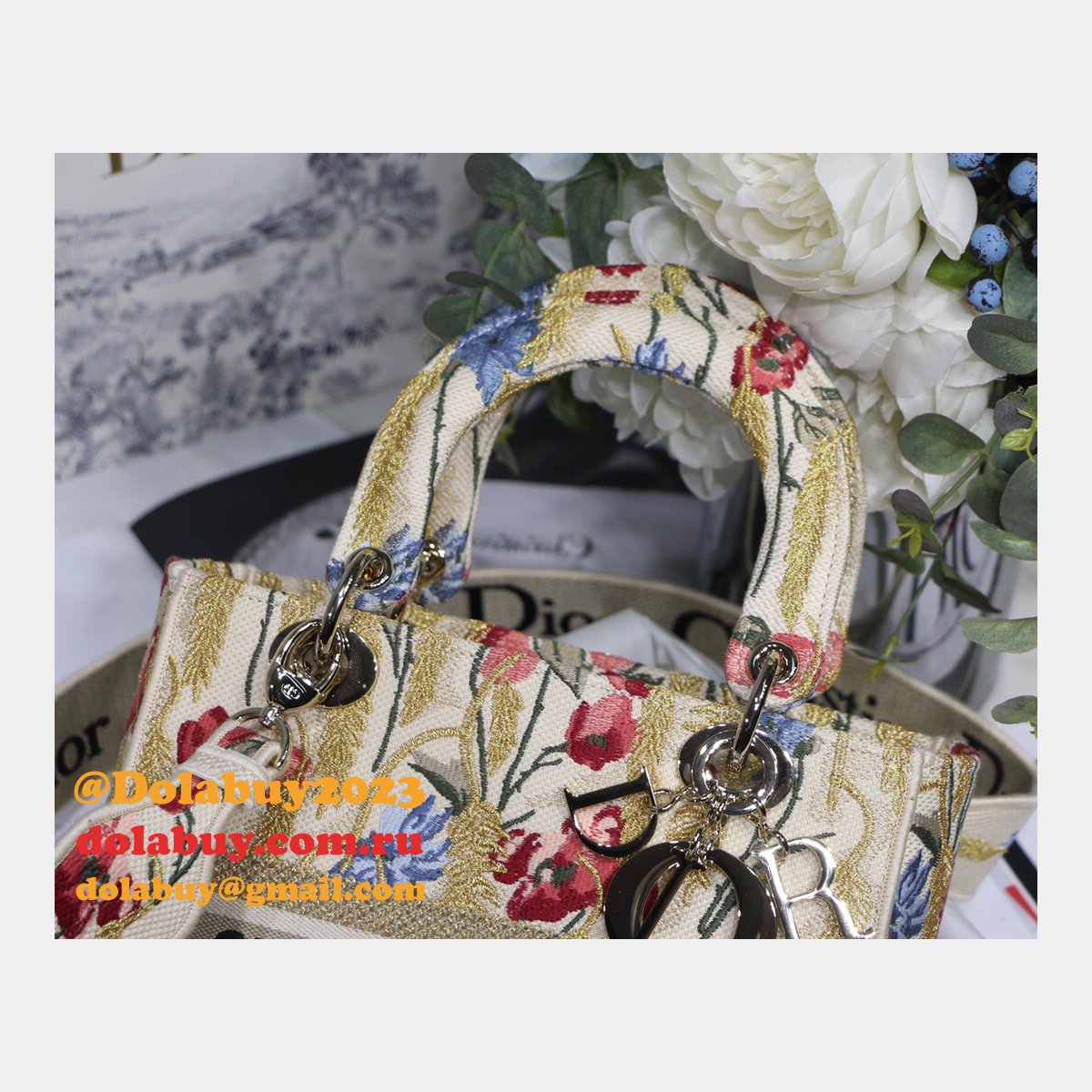 High Quality lady dior 24cm Christian bag replica sale online