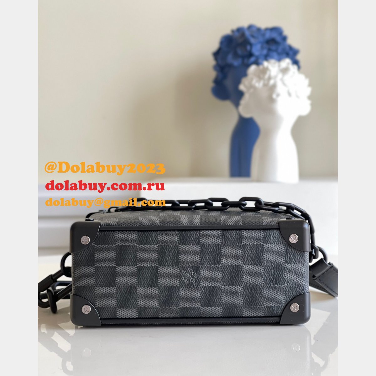 AAA Replica Louis Vuitton M44480 Bags Soft Trunk Monogram Eclipse Canvas