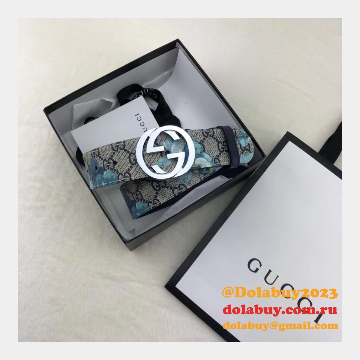 G*u*i belt with double g buckle 38mm-1 top quality