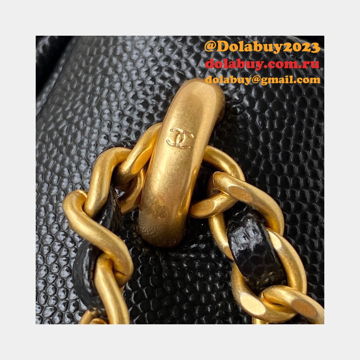 High Quality Designer Replica Mini AS2855 Flap Bag Iridescent Grained Calfskin & Gold-Tone Metal