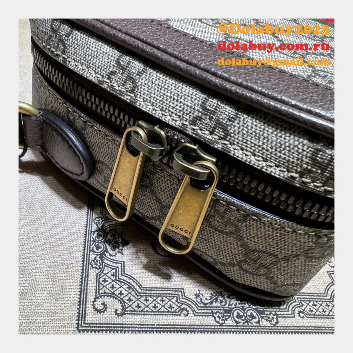 1:1 mirror G*u*i replicas ophidia 739392 shoulder with-web bag