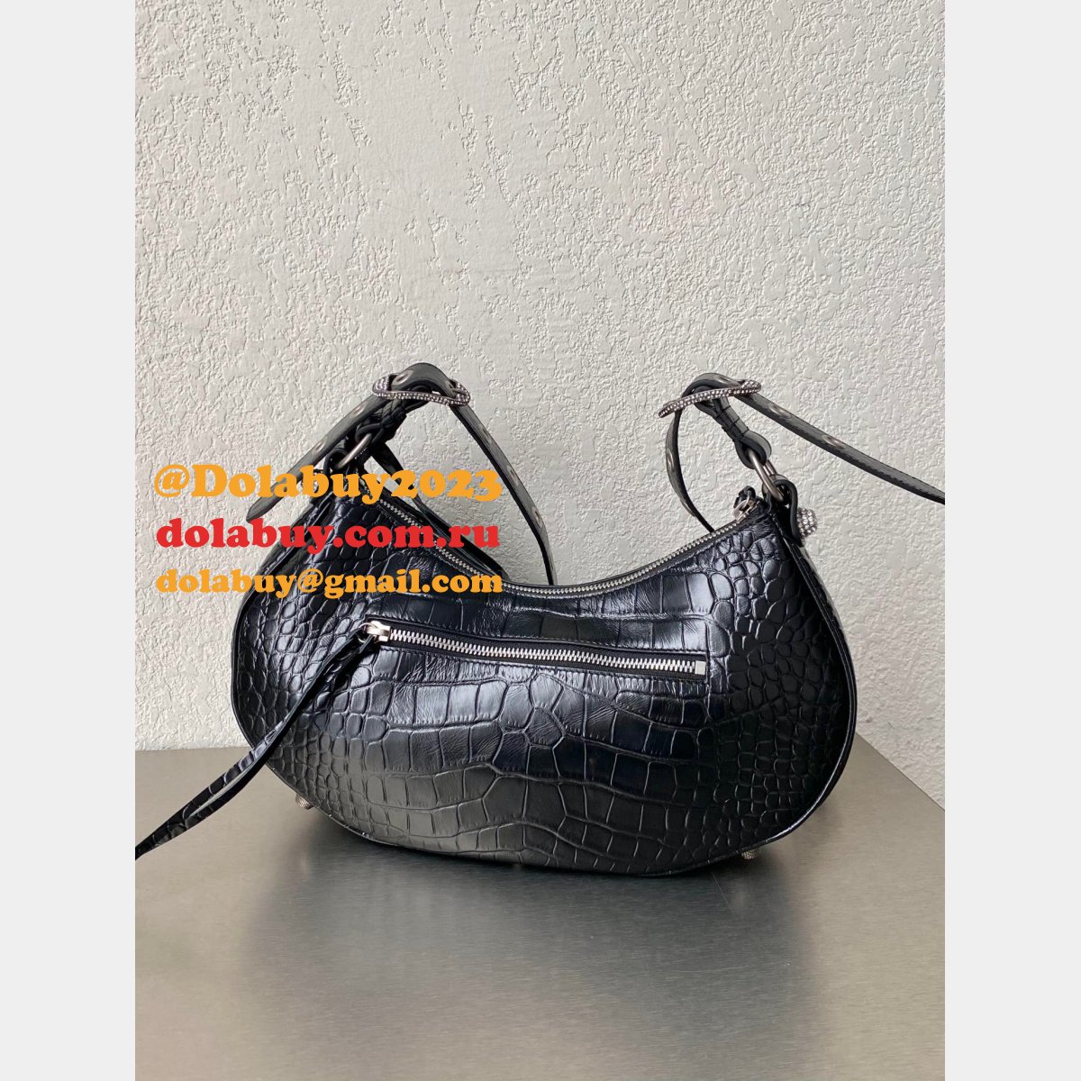 Balenciaga Fake High Quality Le Cagole crocodile Drill 33CM Bag