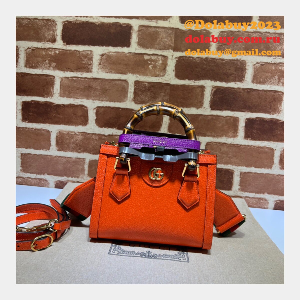 Gucci designer replica 702732 Diana mini tote bag leather