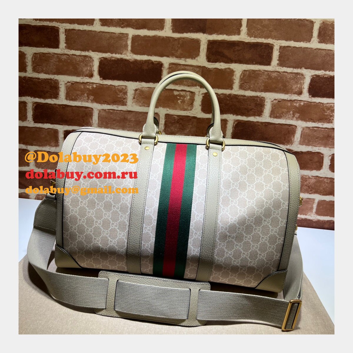 Gucci Our Replica Ophidia 681295 GG Supreme Duffle Tote Bag