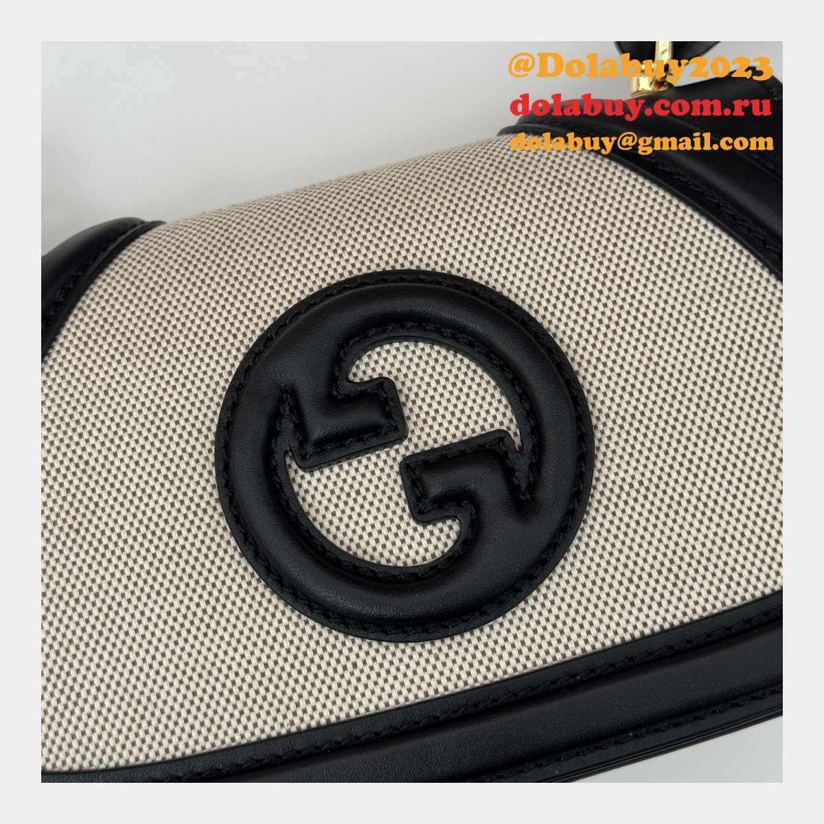 Gucci Blondie Knockoff 815700 Shoulder Natural Canvas Bag