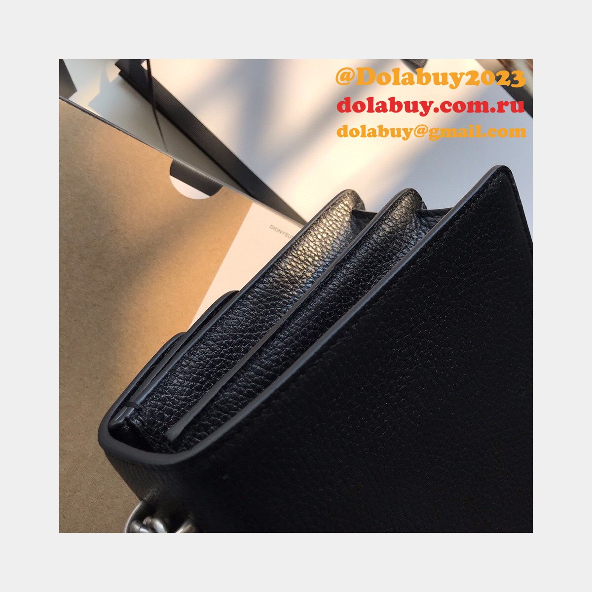 wholesale replica G*u*i 400249 dionysus gg supreme shoulder black bag