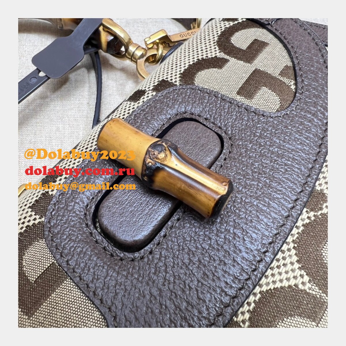 Buy Gucci Knockoffs Small 675797 jumbo GG bag with bamboo