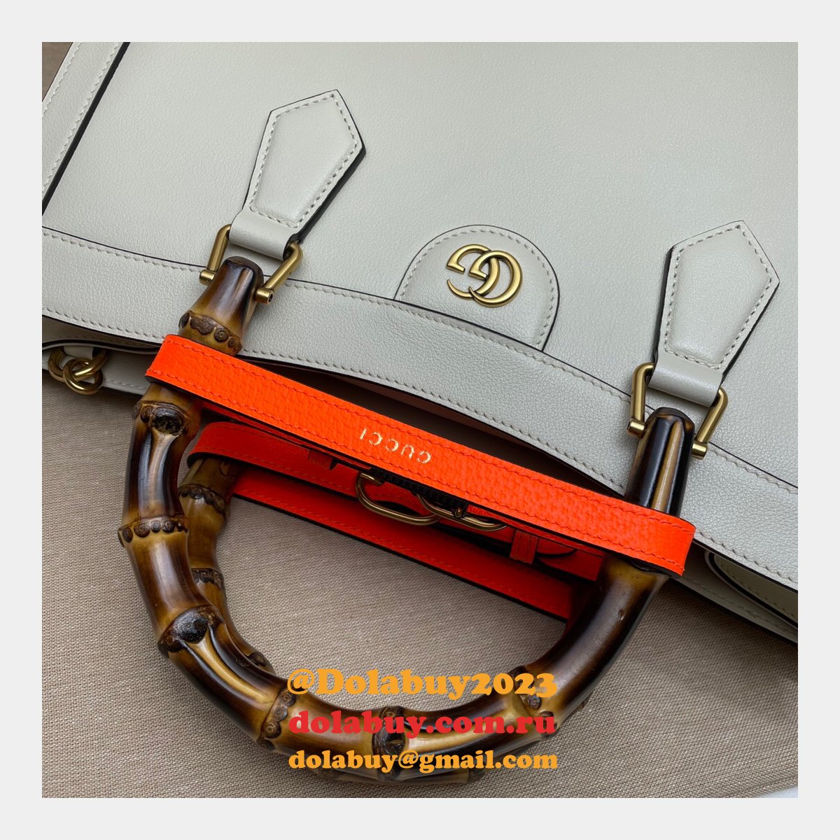 Gucci Best Quality Designer Replica Diana medium tote leather bag