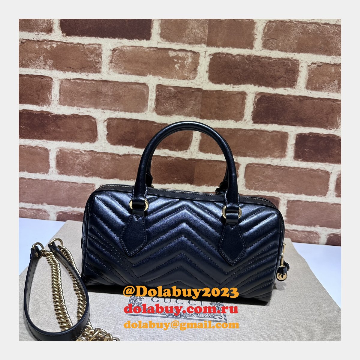 G*u*i top quality gg marmont top handles replica 746319 bag