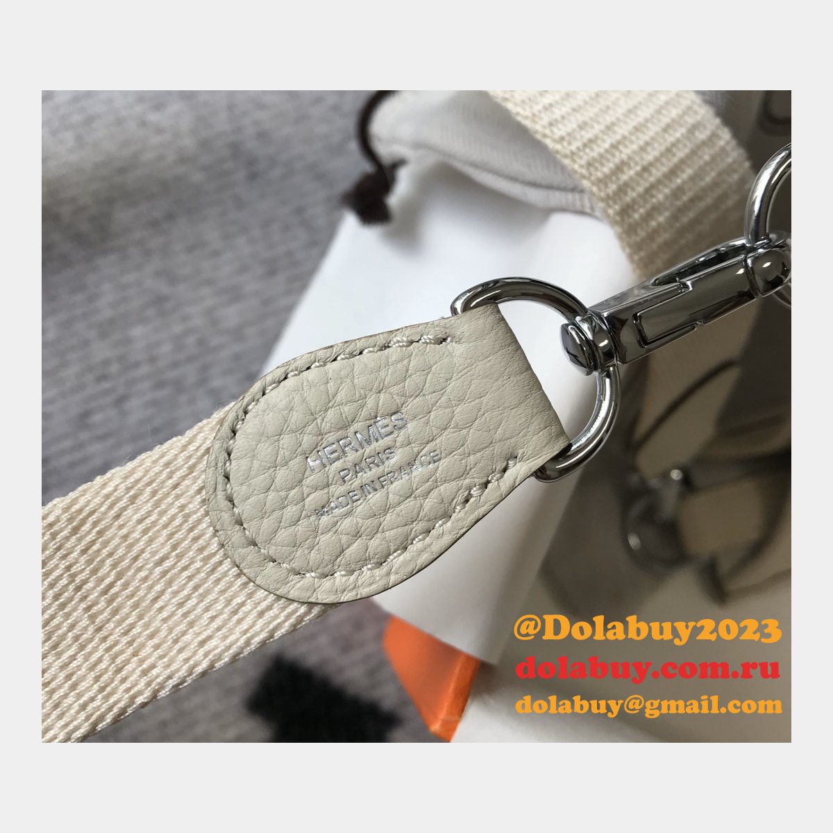 Hermes Evelyne Handbags Replica off White