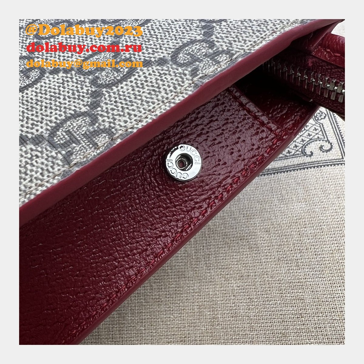 Pouch 1:1 Gucci Clutches Knockoff GG Detai 768255 Best Bag