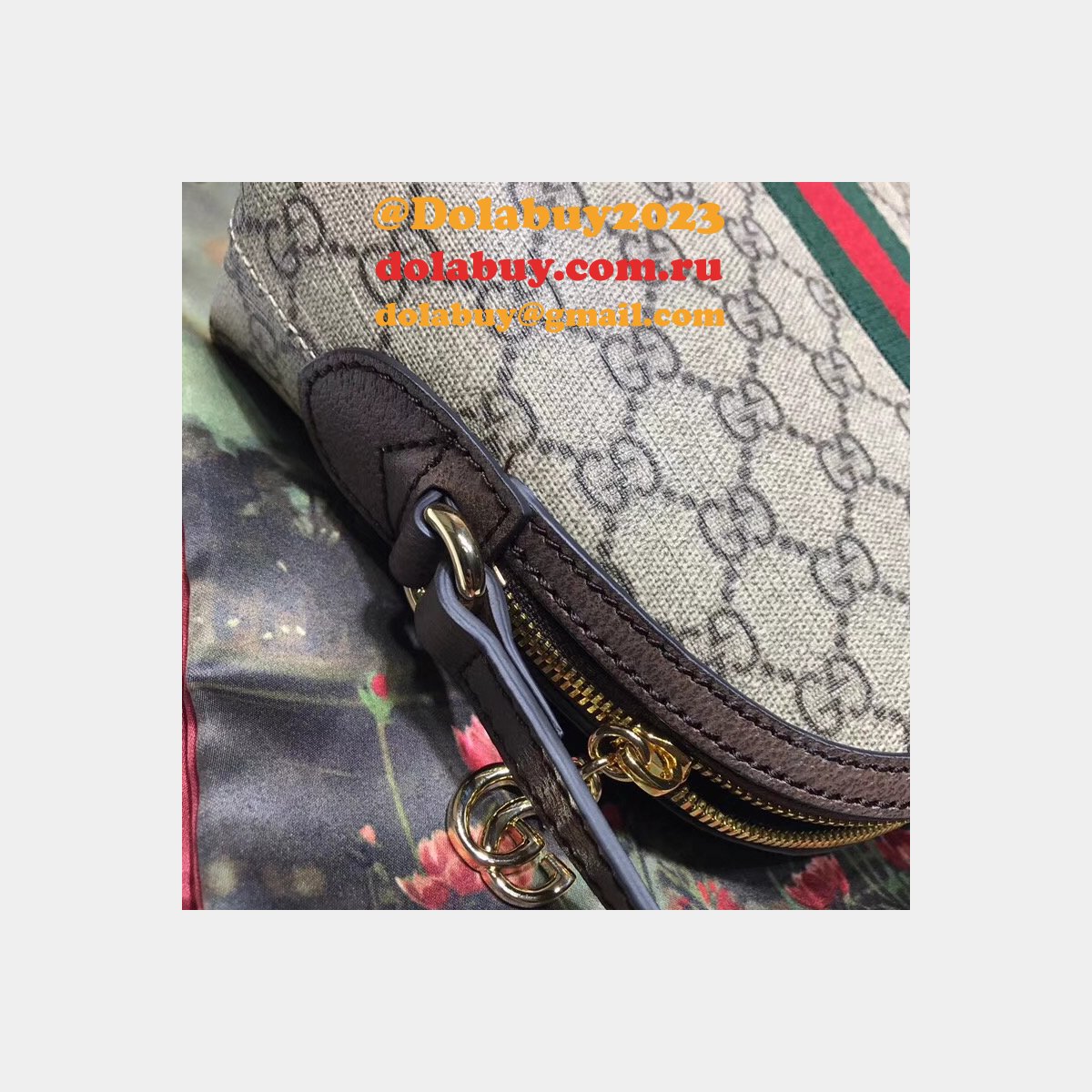 aaa+ G*u*i high quality ophidia small shoulder 499621 bag zipper