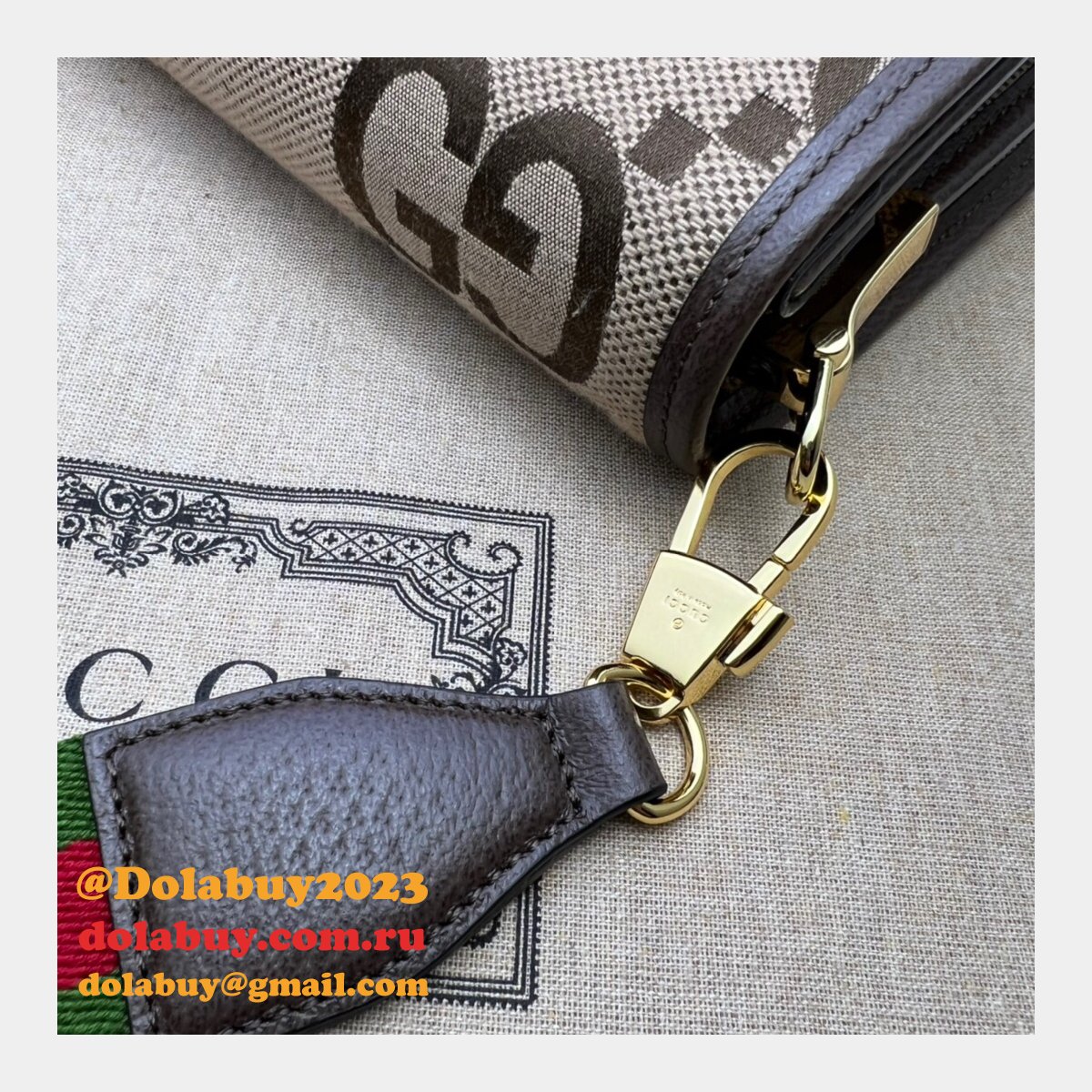 Gucci High Quality Replica Jumbo GG Canvas Shoulder 699438 Bag